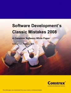 Software Development\'s Classic Mistakes 2008